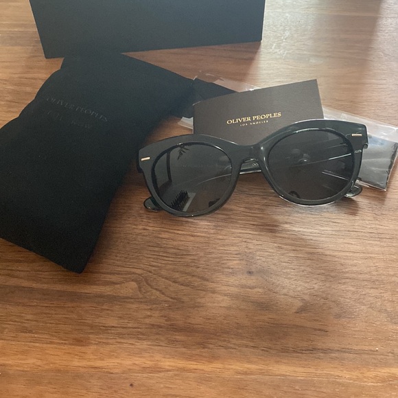 Brand new Oliver Peoples x The Row Women's Georgica 53mm Sunglasses, green - Picture 4 of 11